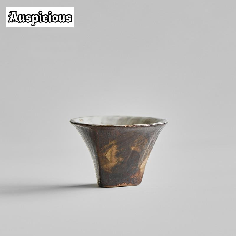 Japanese Pottery - 2 adet/takım Retro kaba çömlek çay
