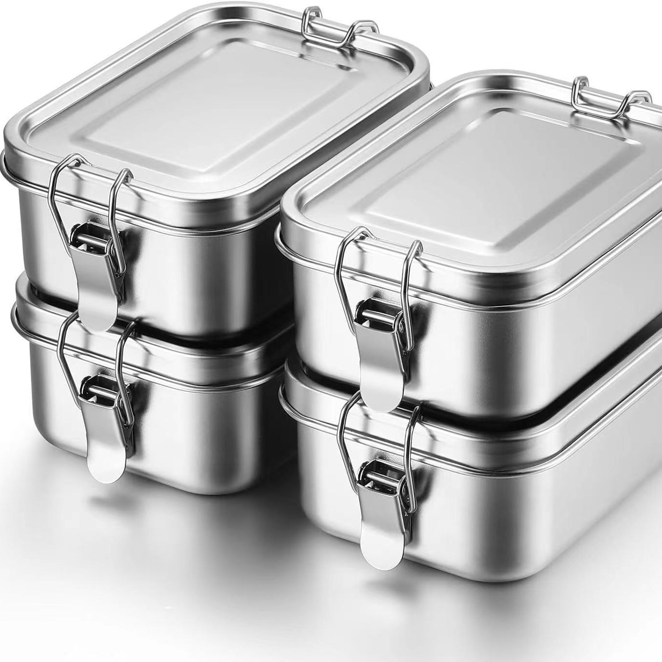 Bento Box - Dayanıklı Paslanmaz Çelik Bento Kutusu Büyük
