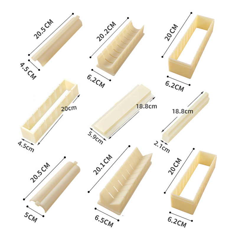 3 adet/takım Kare Kalp şeklind - Sushi Making Kit incelemesi ve fiyatı