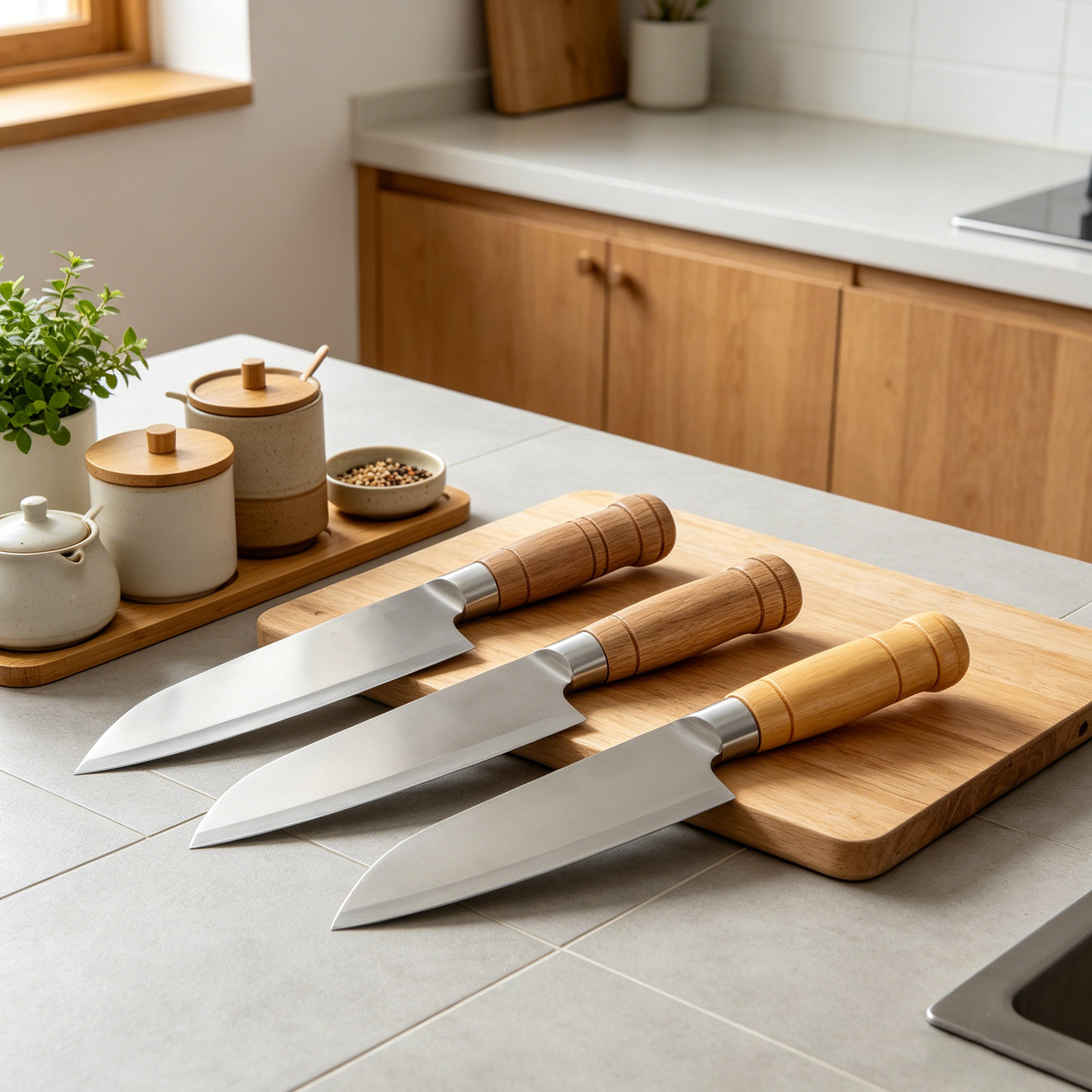 3 adet Ahşap Bıçak Sapı Saplar - Japanese Knife incelemesi ve fiyatı